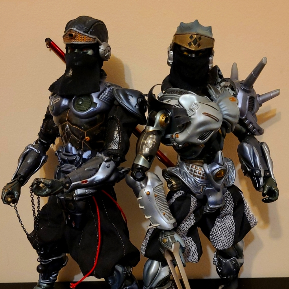 Set of vintage cyborg ninjas (x2)